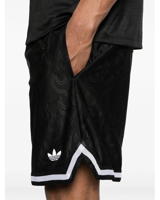 Adidas Black Jacquard Shorts for men