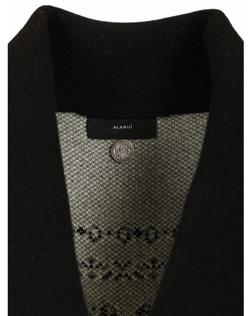 Alanui Black Bandana Jacquard Cardigan
