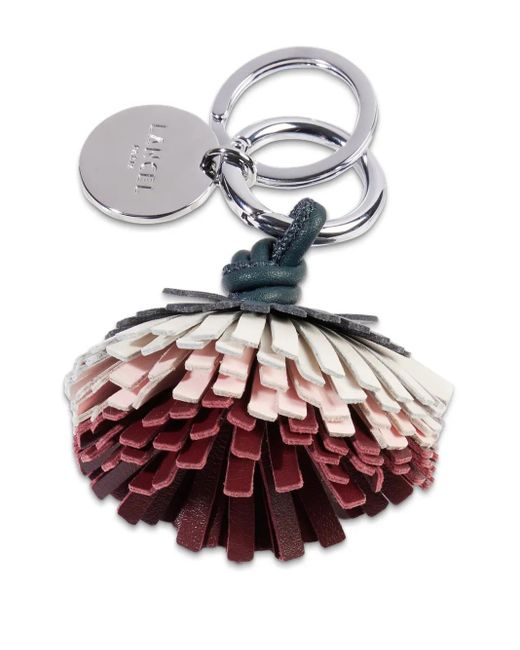 Lancel White Tutti Fleuri Keyring