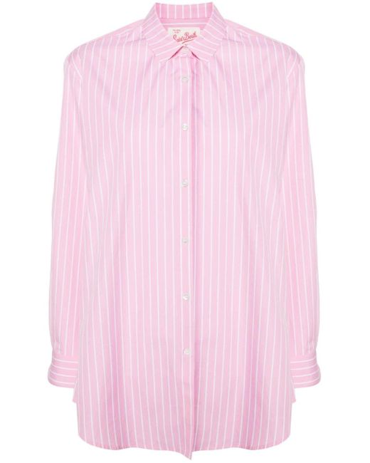 Mc2 Saint Barth Brigitte Striped Shirt Pink