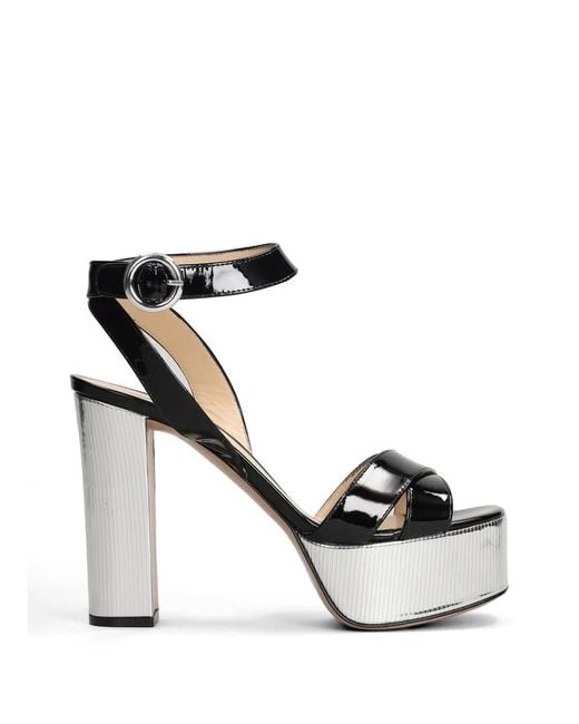 Roberto Festa White Kami Platform Leather Sandals