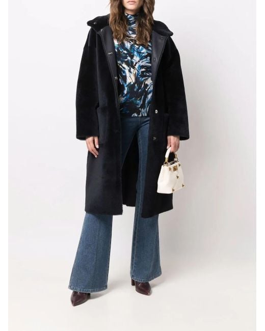 Liska Black Reversible Shearling Coat