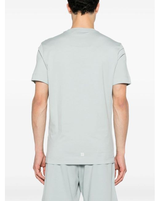 Givenchy Gray Logo-print Cotton T-shirt for men