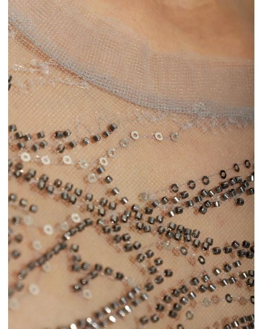 Munthe Gray Varika Sequin-Embellished Mesh Midi Dress