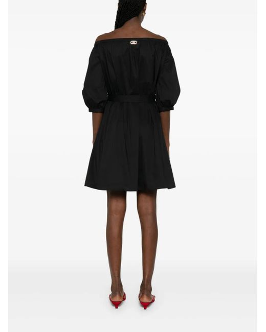 Liu Jo Black Poplin Mini Dress