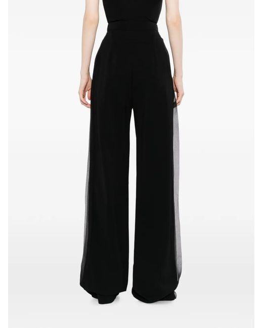 Antonio Berardi Black Sheer-Panelled Trousers