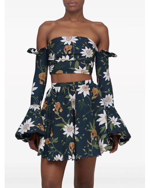 Gonna Svasata Leonora Pasiflora di Agua Bendita in Blue