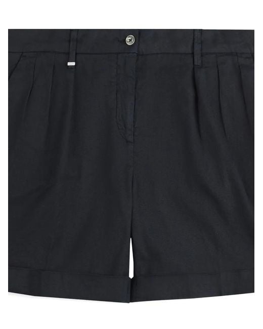 Fay Black Pleated Shorts