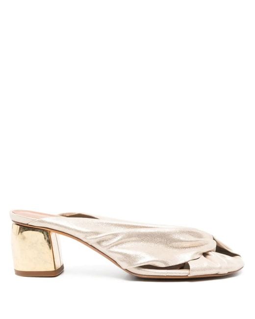 Forte_forte Natural Twisted Block-Heel Sandals