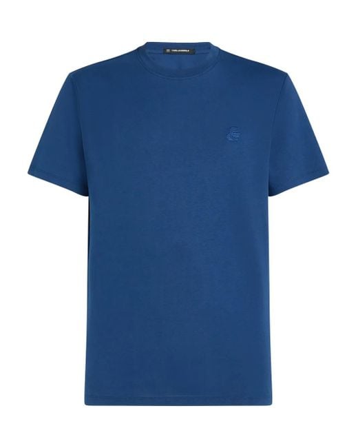 メンズ Karl Lagerfeld Kameo Tシャツ Blue