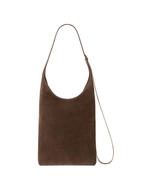 Courreges Brown Large Melt Suede Shoulder Bag