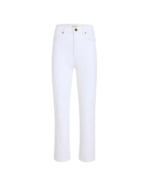 Khaite White Abigail Stretch Jeans