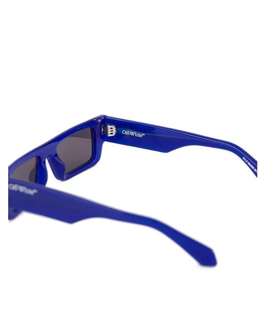 Off-White c/o Virgil Abloh Blue Pittsburgh Rectangle Sunglasses for men