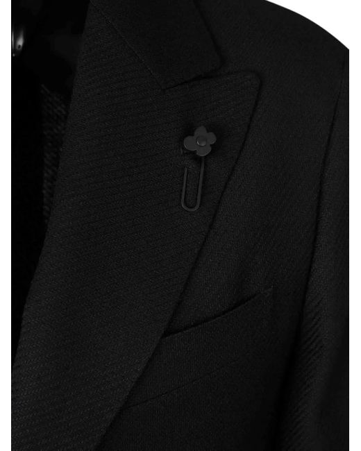 Lardini Sakko mit Fischgrätenmuster in Black für Herren