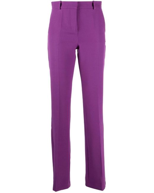 Pantaloni sartoriali svasati di ERMANNO FIRENZE in Purple