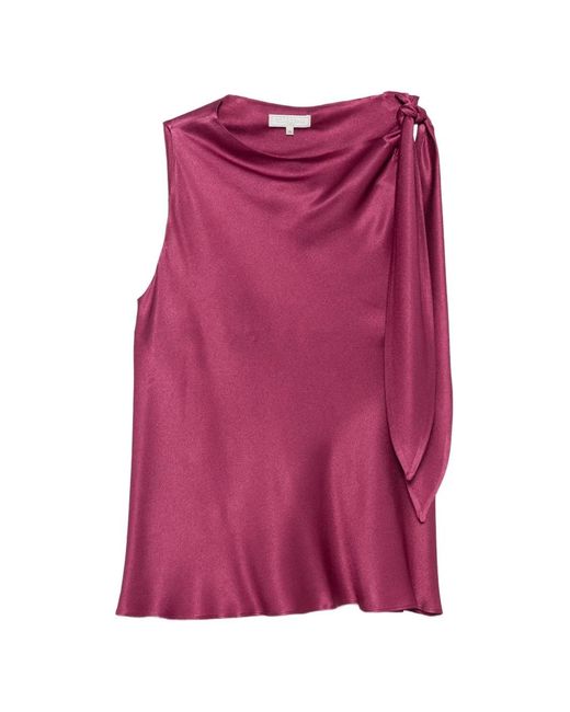 Antonelli Purple Blouse Cloe À Détail Noué