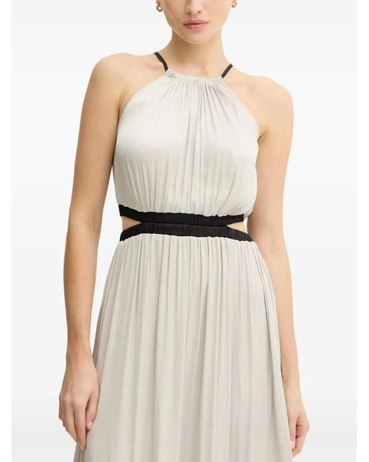 Morgan Natural Cut-Out Midi Dress
