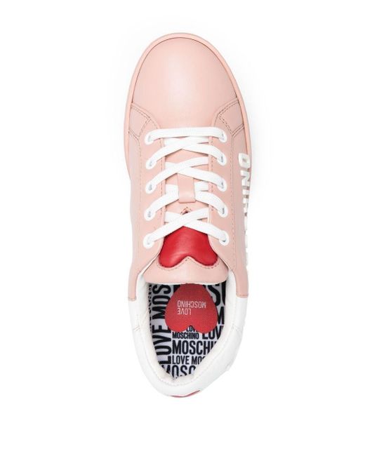 pink moschino trainers