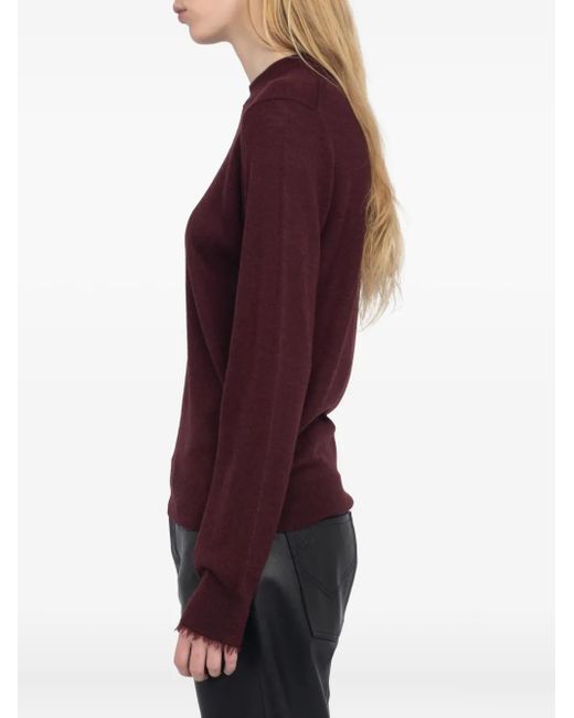 Zadig & Voltaire Ivy フレイドカフス セーター Purple