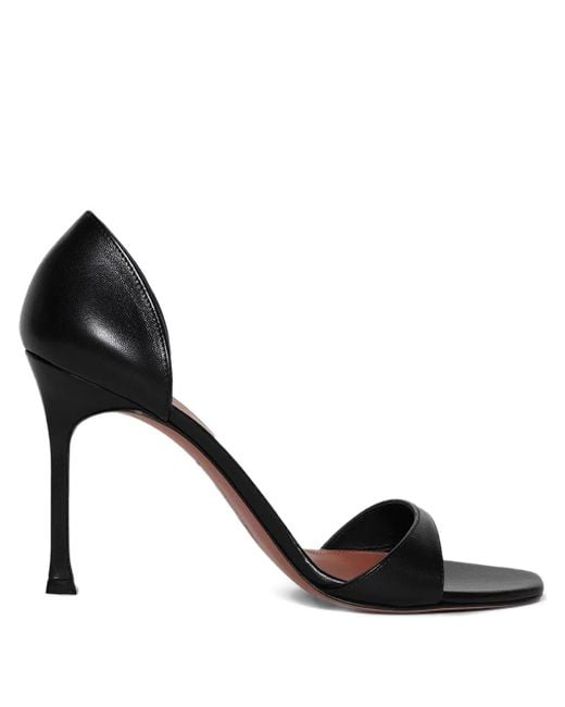 AMINA MUADDI Black 95Mm Agnese Open-Toe Sandals