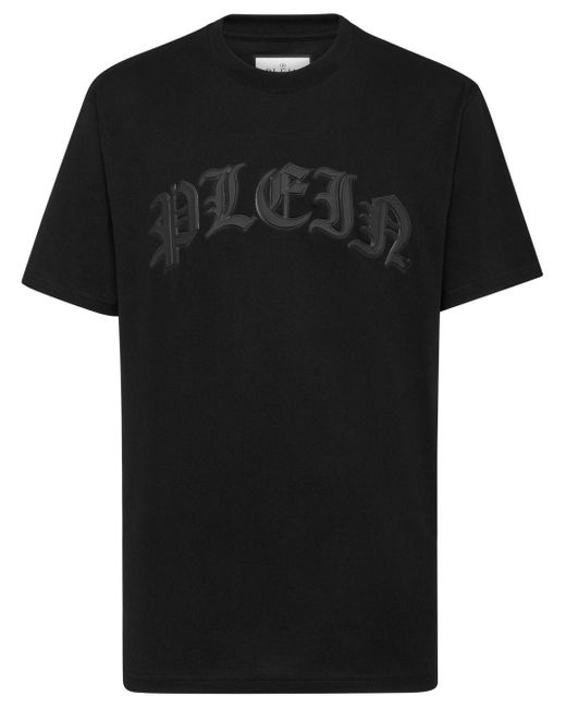 Philipp Plein T-Shirt mit Logo-Applikation in Black für Herren