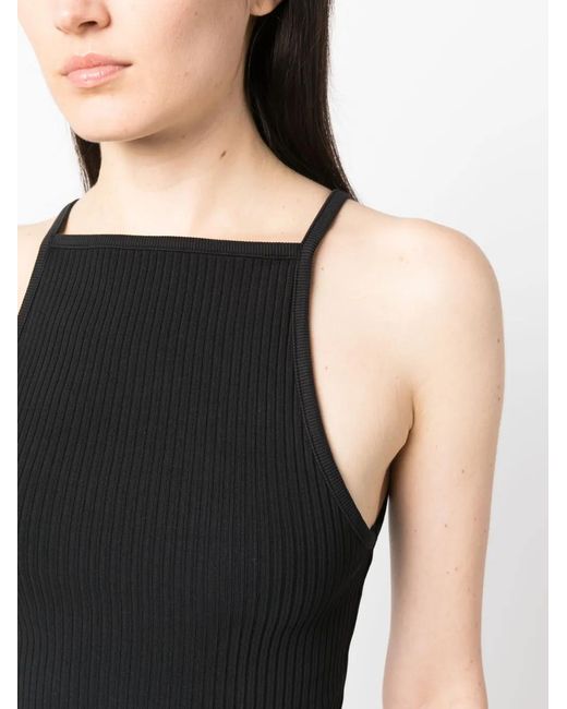 Agolde Black Square-Neck Tank Top