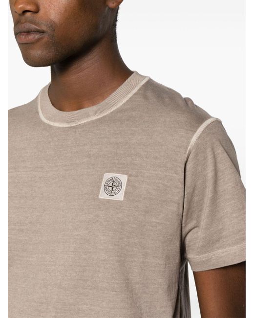 Stone Island T-shirt Met Compass-logopatch in het Multicolor voor heren