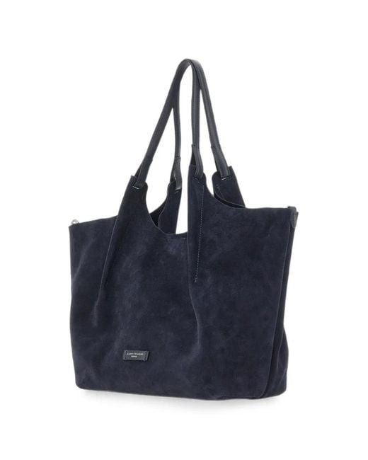 Gianni Chiarini Blue Dua Suede Tote Bag
