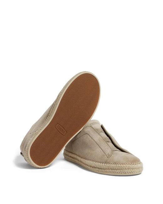 Zegna Triple Stitch Espadrilles in Brown für Herren