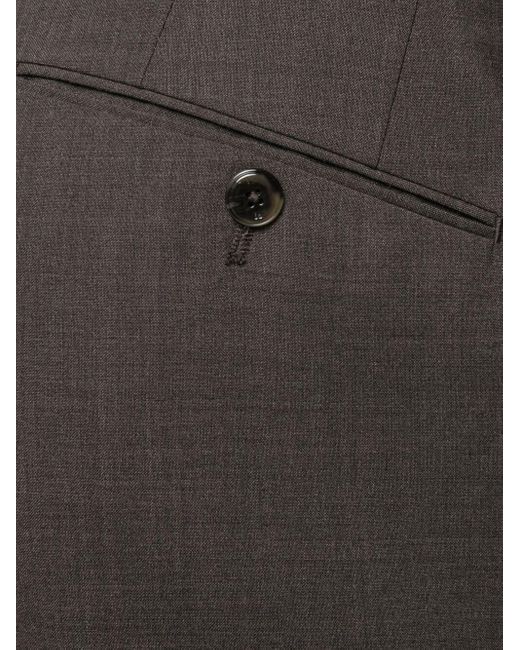 PT01 Wool Slim-fit Tailored Trousers in Brown for Men - Lyst