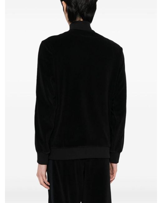 Moncler Chenille-Sweatshirt mit Logo-Applikation in Black für Herren