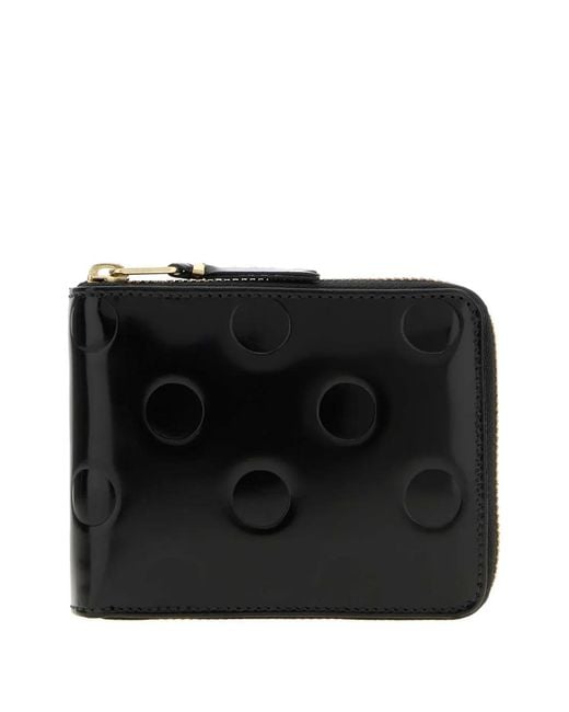 Comme des Garçons Black Debossed Polka-Dot Wallet