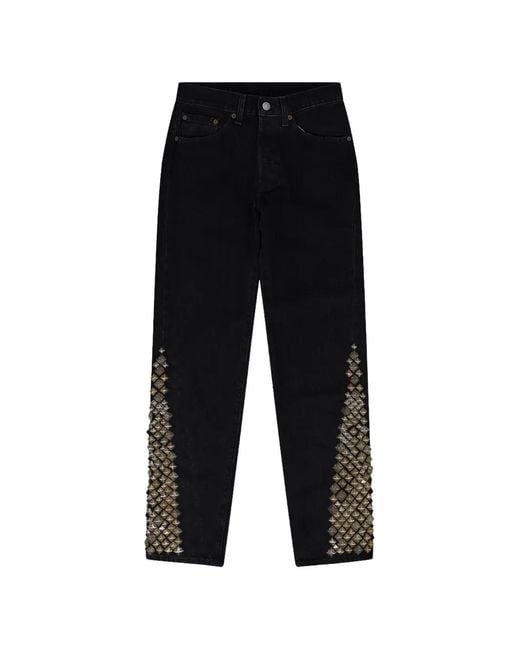 DENIM TEARS Black 501 Studded Jeans for men