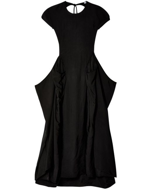 Loewe Black Open-back Draped Maxi Dress