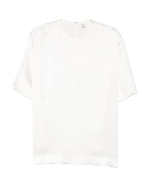 Totême  White Satin T-Shirt