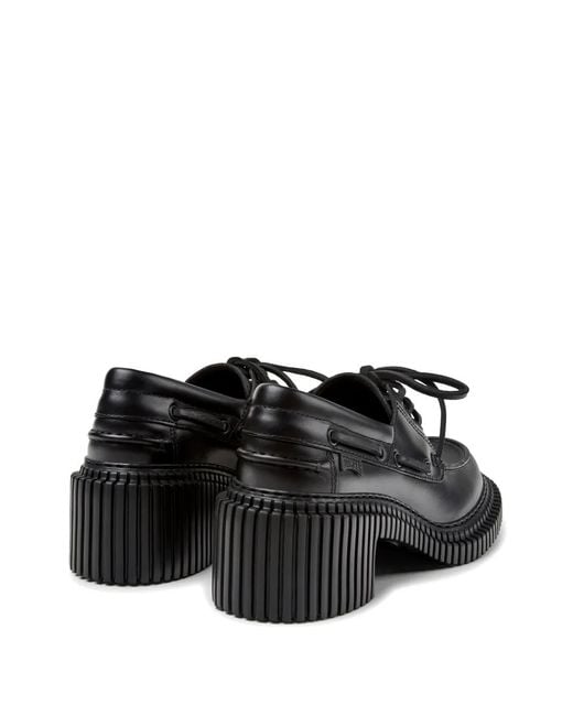 Camper Black Pix London Lace-Up Loafers