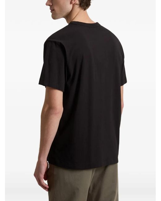 Woolrich Black T-Shirt À Bande Logo for men