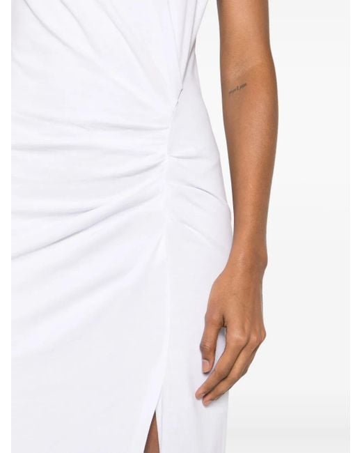 Isabel Marant White Isabel Marant Nadela Cotton Draped Maxi Dress
