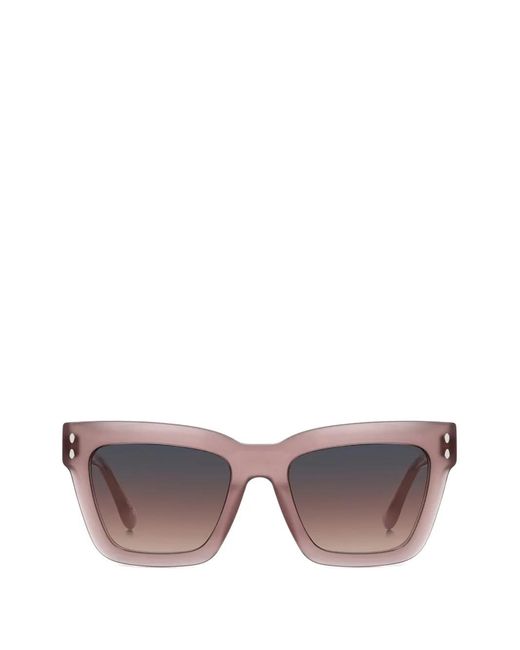 Isabel Marant Pink Carmy Square-Frame Sunglasses