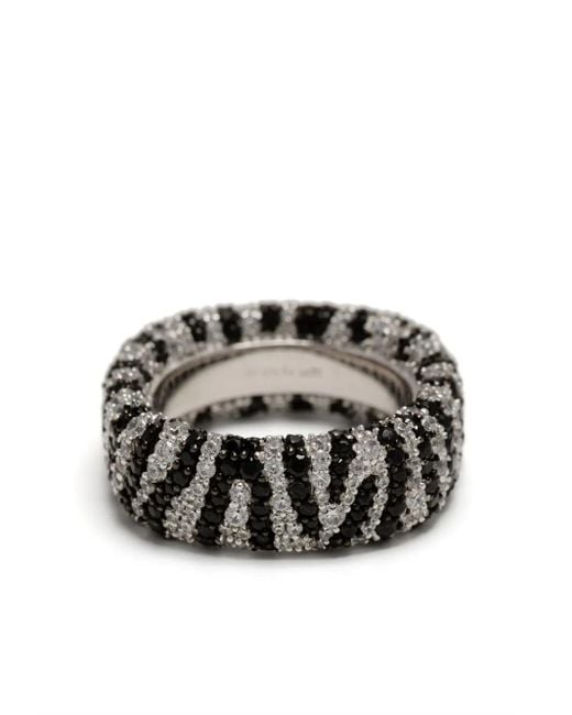 Apm Monaco Black X Charles Leclerc Chunky Zebra Ring