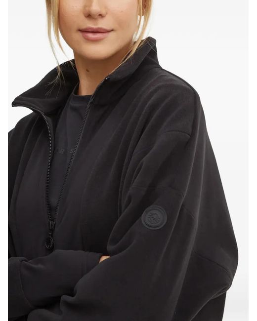 Sportalm Black Logo-Patch Metallic-Trim Jacket