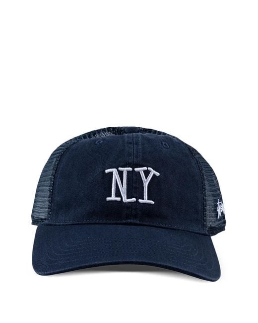 Stussy Blue New York Chapter Embroidered Cap for men