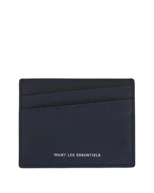 Want Les Essentiels De La Vie Blue Brandson Leather Cardholder for men