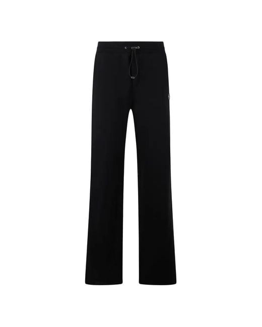 Philipp Plein Black Logo-Patch Track Pants for men