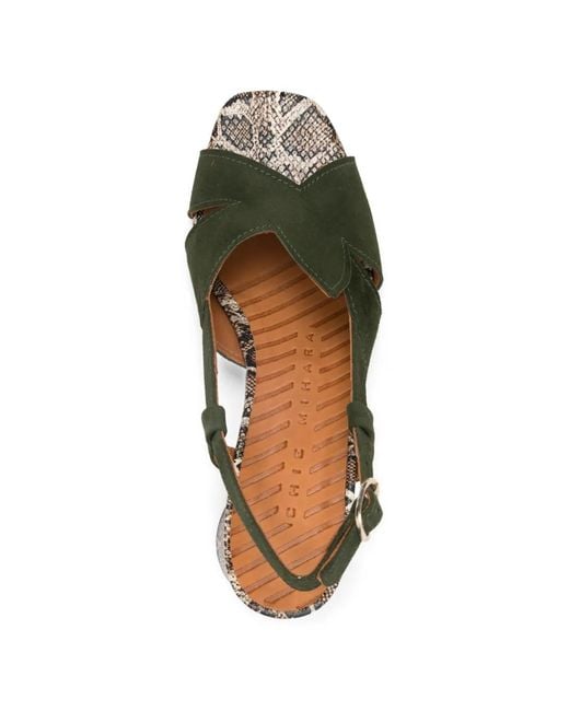 Chie Mihara Metallic Sandalen Aus Wildleder