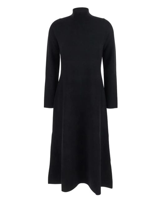 Vestido midi con cuello alto Antonelli de color Black