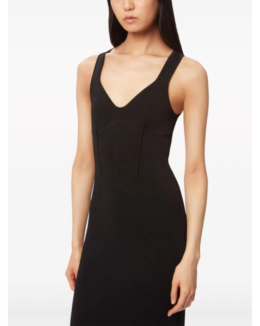 Nina Ricci Black Corset-Style Maxi Dress