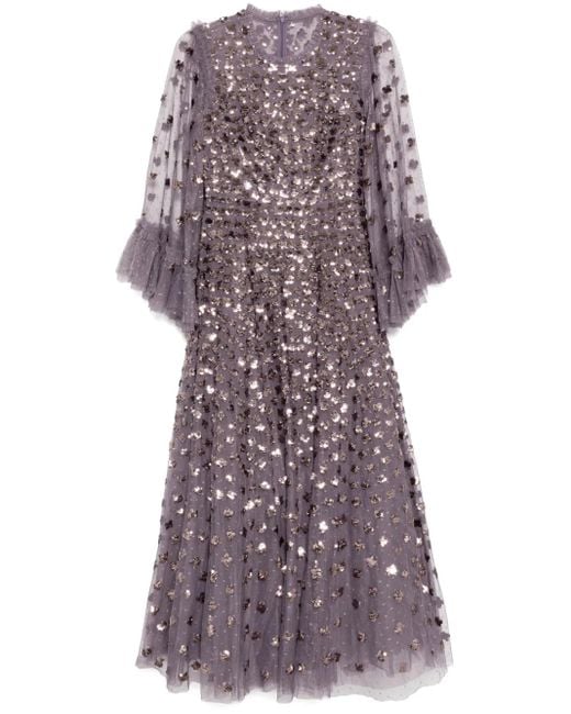 Needle & Thread Purple Glisten Maxi Dress