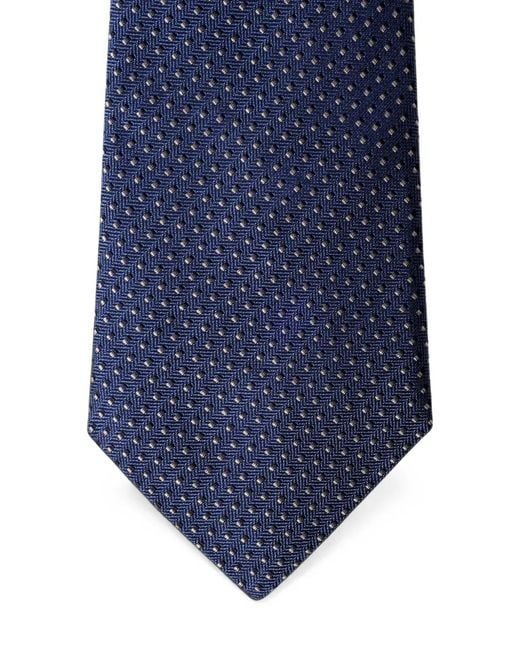 Hackett Blue Two-Tone Dot Silk Tie for men