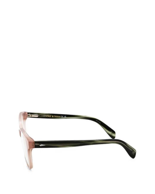 Rag & Bone Pink Logo-Detail Glasses
